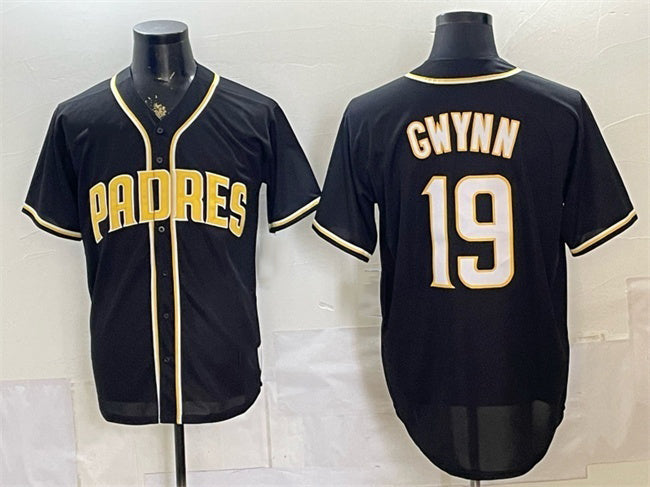 San Diego Padres #19 Tony Gwynn 2026 Fashion Replica Black JEROMEN Out Stitched Jersey