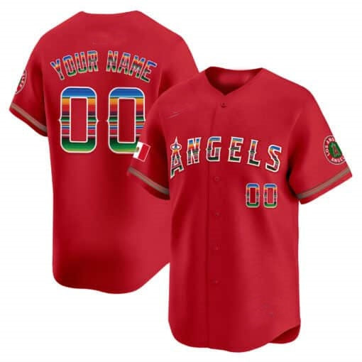 Custom Los Angeles Angels Mexico Vapor Premier Limited Jersey ¨C Red JEROMEN