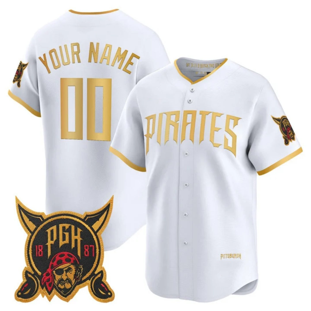 Custom Pittsburgh Pirates White JEROMEN 2026 City Connect Stadium Stitched Jersey
