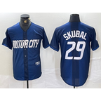 Detroit Tigers #29 Tarik Skubal 2024 Navy JEROMEN City Connect Cool Base Limited Stitched Jersey