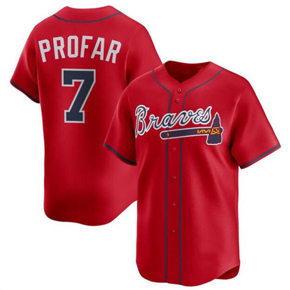 Atlanta Braves #7 Jurickson Profar Red JEROMEN 2025 Alternate Limited Stitched Jersey