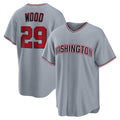 Washington Nationals #29 James Wood Gray JEROMEN Road Replica Jersey