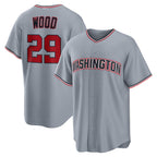 Washington Nationals #29 James Wood Gray JEROMEN Road Replica Jersey