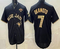 Toronto Blue Jays #7 Kazuma Okamoto Black Gold JEROMEN 2025 American League Champions Limited Stitched Jersey