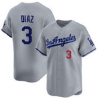 Los Angeles Dodgers #3 Edwin D¨ªaz Grey JEROMEN Cool Base Stitched Jersey