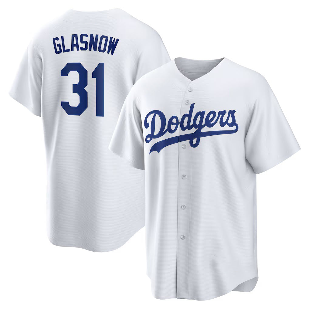 Los Angeles Dodgers #31 Tyler Glasnow White JEROMEN Home Replica Jersey