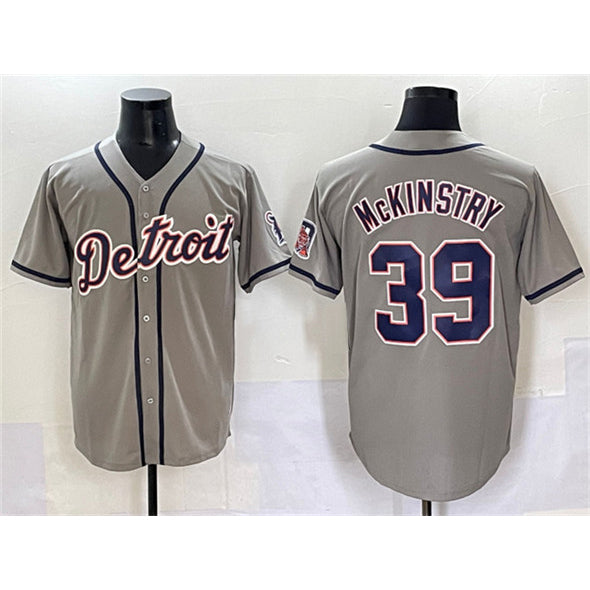 Detroit Tigers #39 Zach McKinstry Gray JEROMEN Cool Base Stitched Jersey