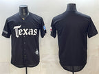 Texas Rangers Blank Black JEROMEN Gothic Mexico 2025 Vapor Premier Limited Stitched Jersey