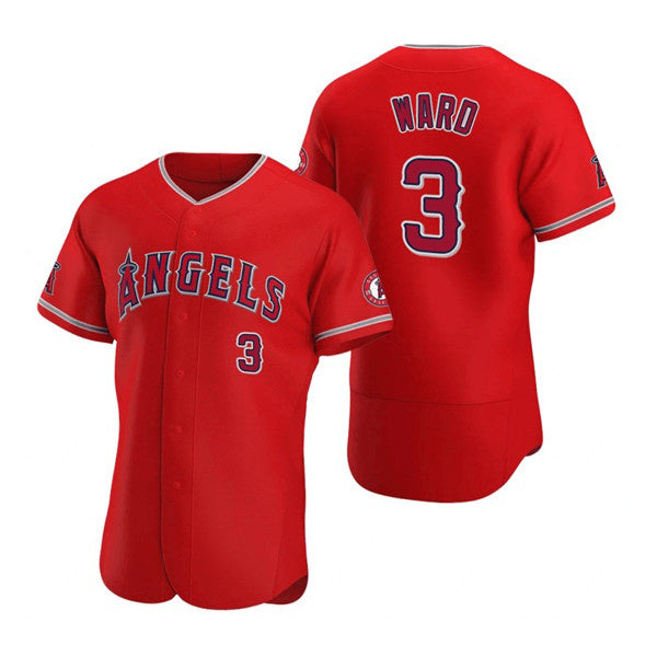 Los Angeles Angels #3 Waylor Ward JEROMEN Red Flex Base Stitched Jersey