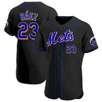 New York Mets #23 Javier Baez Black JEROMEN Anthentic Jersey