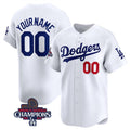 Custom Los Angeles Dodgers ACTIVE PLAYER White JEROMEN 2024 World Series Champions Home Limited Stitched Jersey