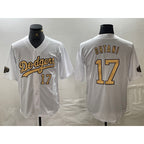 Los Angeles Dodgers #17 Shohei Ohtani Number White JEROMEN 2022 All Star Stitched Cool Base Jerseys