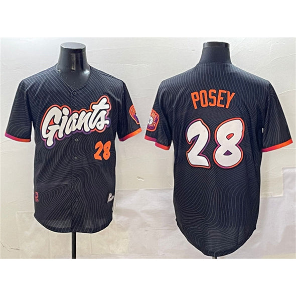San Francisco Giants #28 Buster Posey Anthracite JEROMEN 2025 City Connect Limited Stitched Jersey