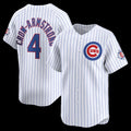 Chicago Cubs #4 Pete Crow-Armstrong White JEROMEN 150th Anniversary Limited Jersey