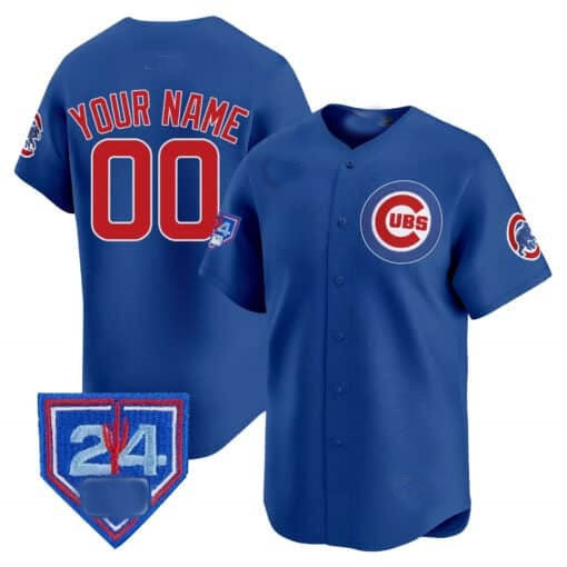 Custom Chicago Cubs 2024 Spring Training Patch Vapor Premier Limited Jersey ¨C Royal JEROMEN