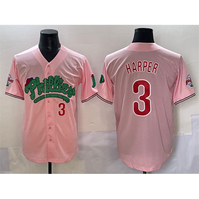 Philadelphia Phillies #3 Bryce Harper Pink JEROMEN Phanatic Limited Stitched Jersey