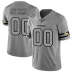 Custom B.Ravens 2019 Gray Gridiron Gray JEROMEN Vapor Untouchable Limited Jersey