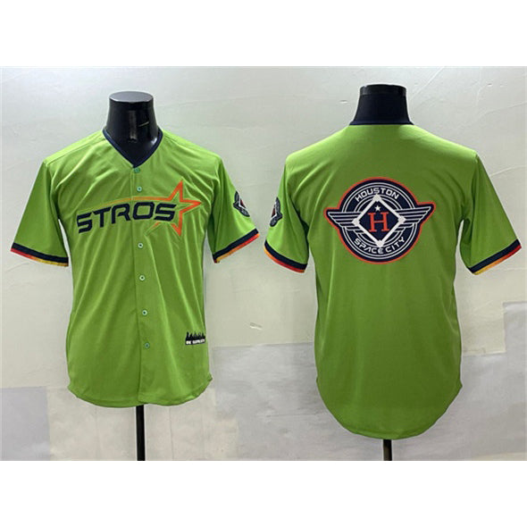 Houston Astros Team Big Logo Green JEROMEN 2025 City Connect Limited Stitched Jersey