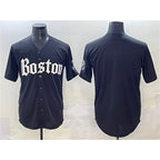 Boston Red Sox Blank Black JEROMEN Gothic Vapor Limited Stitched Jersey
