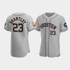 Houston Astros #23 Michael Brantley Gray JEROMEN 60th Anniversary Flex Base Stitched Jersey