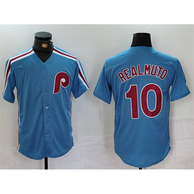 Philadelphia Phillies #10 J.T. Realmuto Blue JEROMEN Cool Base Stitched Jersey