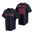 Custom Cleveland Indians Navy JEROMEN Stitched Cool Base Jersey