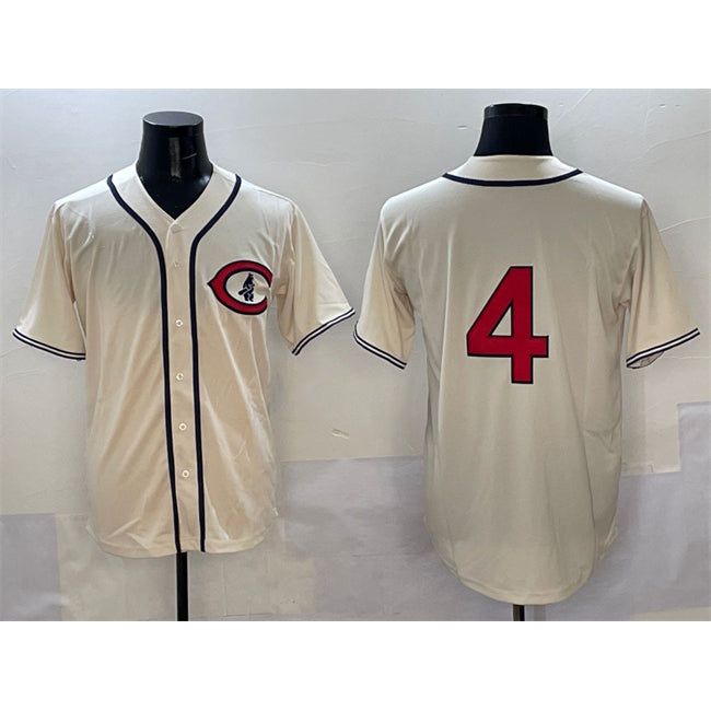 Chicago Cubs #4 Pete Crow-Armstrong Cream JEROMEN Field of Dreams Cool Base Stitched Jersey