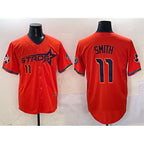 Houston Astros #11 Cam Smith Orange JEROMEN 2025 City Connect With Texas Patch Limited Stitched Jersey