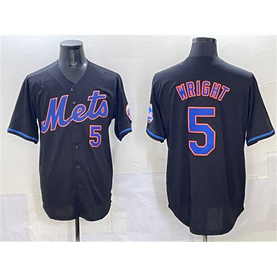 New York Mets #5 David Wright Black JEROMEN Limited Stitched Jersey