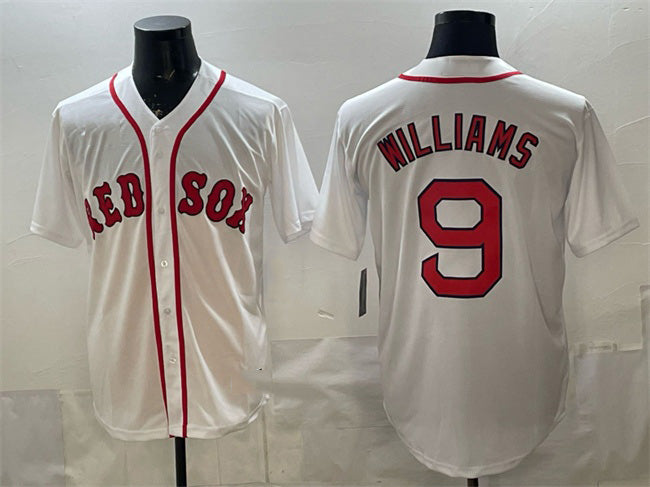 Boston Red Sox #9 Ted Williams White JEROMEN Cool Base Stitched Jersey