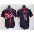 Cincinnati Reds #6 Jonathan India Black JEROMEN 2023 City Connect With Patch Stitched Jersey