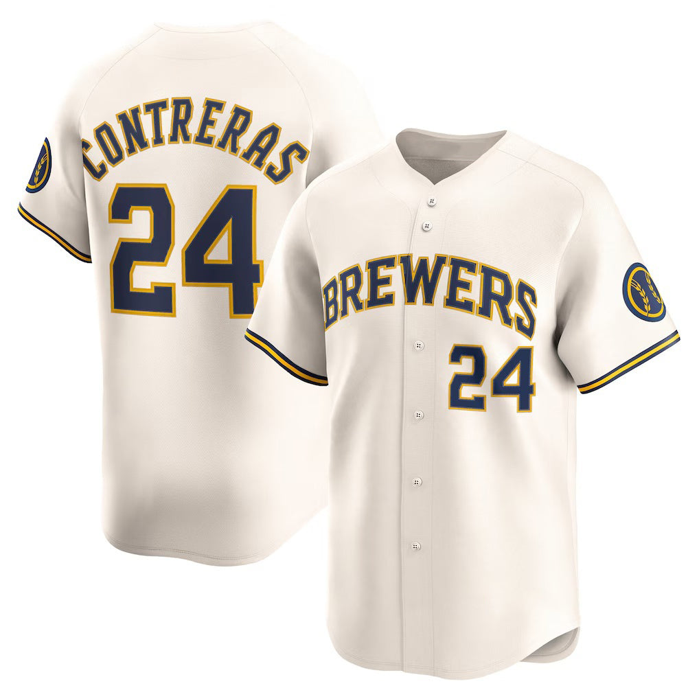 Milwaukee Brewers #24 William Contreras Cream JEROMEN Home Limited Player Jersey