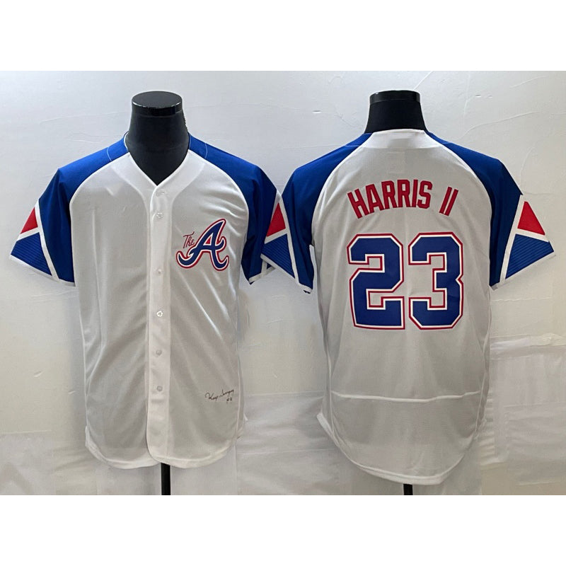 Atlanta Braves #23 Michael Harris II White JEROMEN 2023 City Connect Flex Base Stitched Jersey