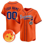 Custom Atlanta Braves x Dragon Ball Orange JEROMEN Vapor Premier Limited Jersey - All Stitched