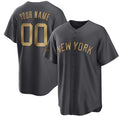 Custom New York Yankees Active Player Charcoal JEROMEN 2022 All-Star Cool Base Stitched Jersey