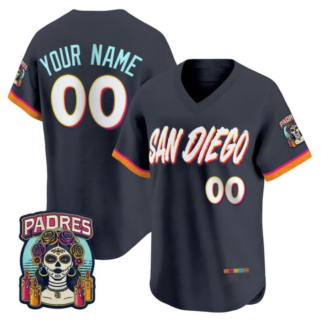 Custom San Diego Padres Obsidian JEROMEN 2026 City Connect Stadium Stitched Jersey