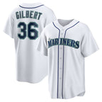 Seattle Mariners #36 Logan Gilbert White JEROMEN Home Replica Jersey