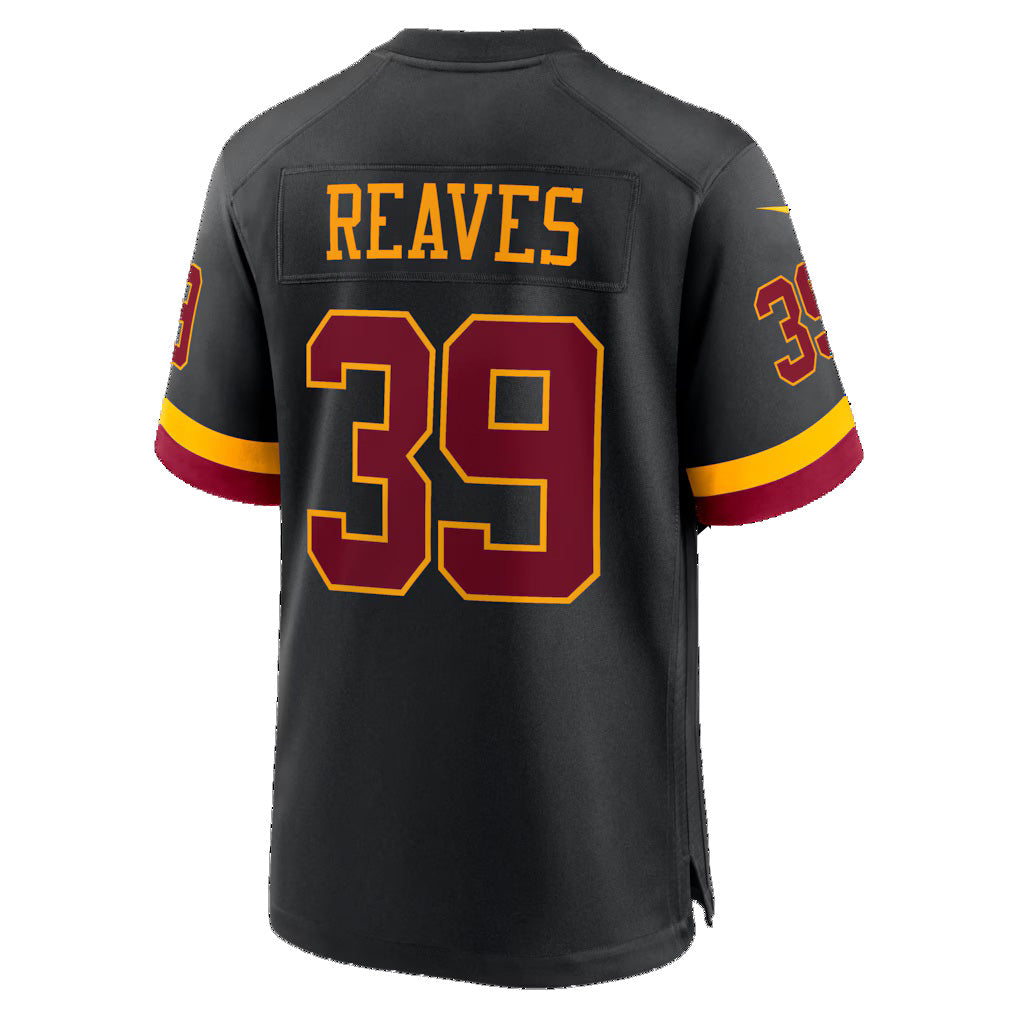 W.Commanders #39 Jeremy Reaves Black JEROMEN Hail Raiser Alternate Game Jersey