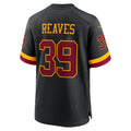 W.Commanders #39 Jeremy Reaves Black JEROMEN Hail Raiser Alternate Game Jersey