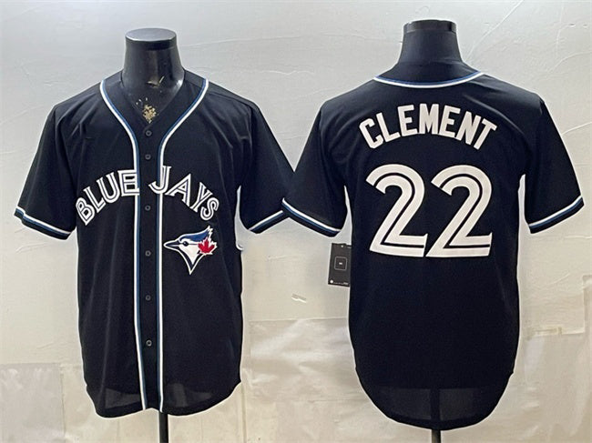 Toronto Blue Jays #22 Ernie Clement 2026 Fashion Replica Black JEROMEN Out Stitched Jersey