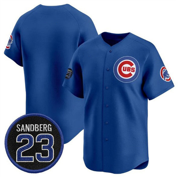 Chicago Cubs Blank Royal JEROMEN 'Ryne Sandberg Tribute' Vapor Limited V2 Stitched Jersey