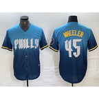 Philadelphia Phillies #45 Zack Wheeler Blue JEROMEN 2024 City Cool Base Stitched Jersey