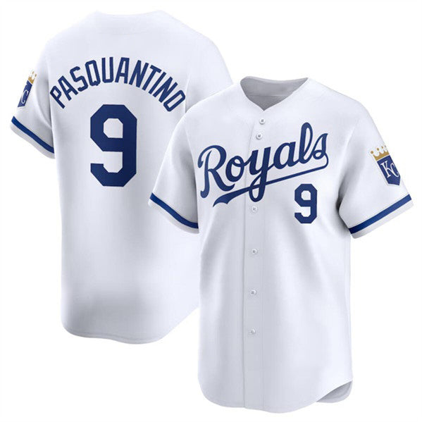 Kansas City Royals #9 Vinnie Pasquantino White JEROMEN 2024 Home Limited Stitched Jersey