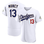 Los Angeles Dodgers #13 Max Muncy White JEROMEN 2026 Gold Collection Authentic Jersey