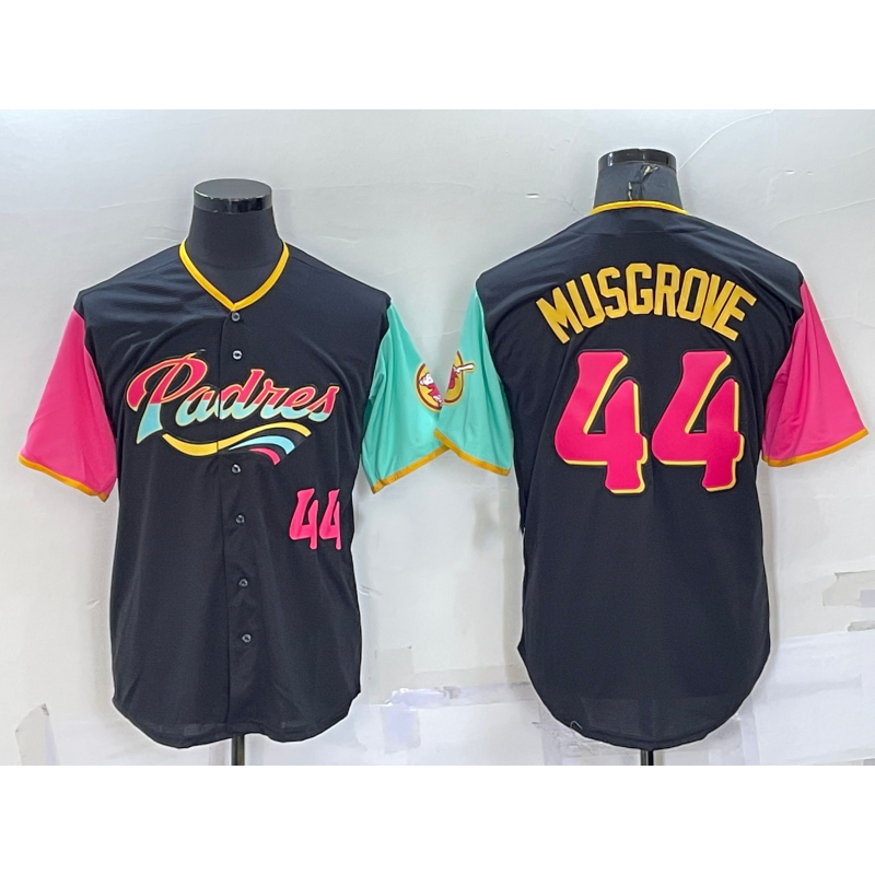 San Diego Padres #44 Joe Musgrove Number Black JEROMEN 2022 City Connect Cool Base Stitched Jersey
