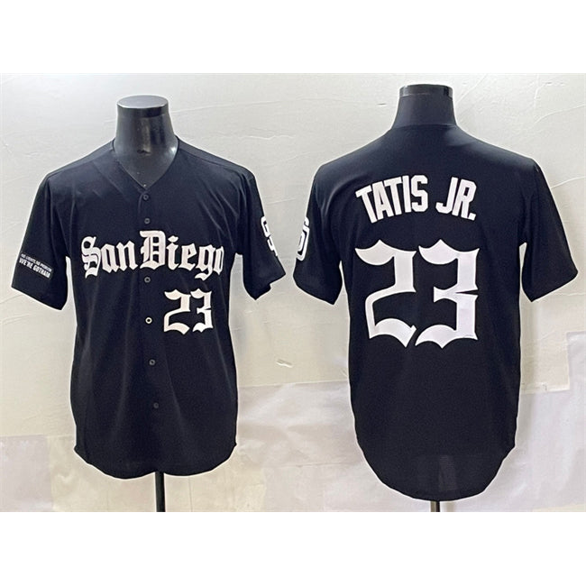 San Diego Padres #23 Fernando Tatis Jr. Black JEROMEN Gothic Edition Vapor Limited Stitched Jersey