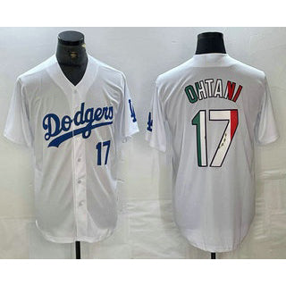 Los Angeles Dodgers #17 Shohei Ohtani Number Mexico White JEROMEN Cool Base Stitched Jerseys