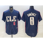Cleveland Guardians #0 Andres Gimenez Navy JEROMEN 2024 City Connect Limited Stitched Jerseys