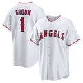 Los Angeles Angels #1 Groom White JEROMEN Home Replica Jersey