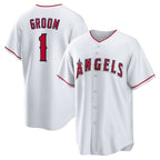 Los Angeles Angels #1 Groom White JEROMEN Home Replica Jersey